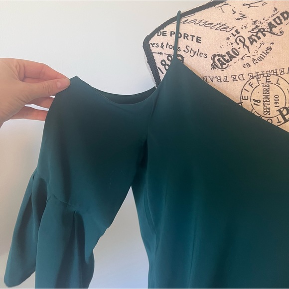 Turquoise Off the Shoulder Shirt - Picture 6 of 7